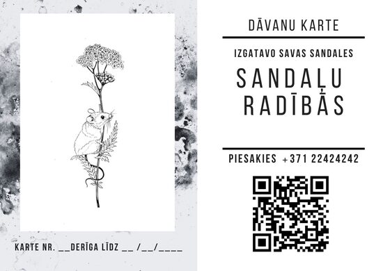 Digitālā dāvanu karte dalībai SANDAĻU RADĪBĀS